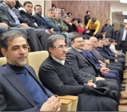 حضور دکتر علیزاده و مدیر عامل مس سونگون در سالن پورشریفی
